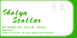 ibolya stollar business card