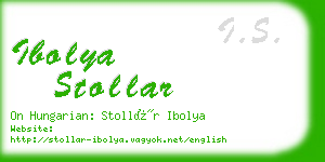 ibolya stollar business card